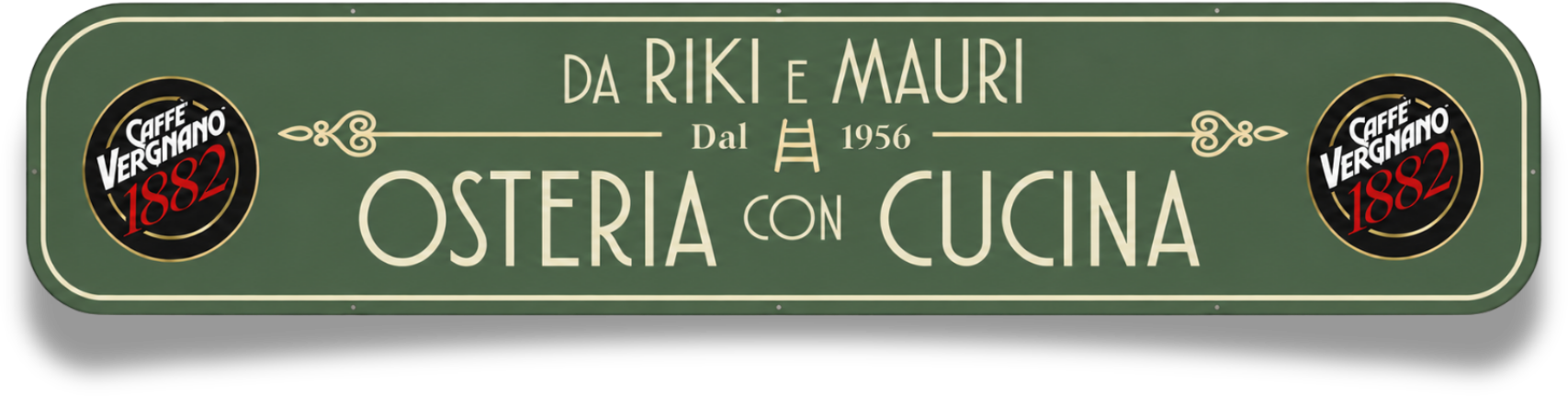 Insegna dell'Osteria da Riki e Mauri - Osteria con Cucina dal 1956